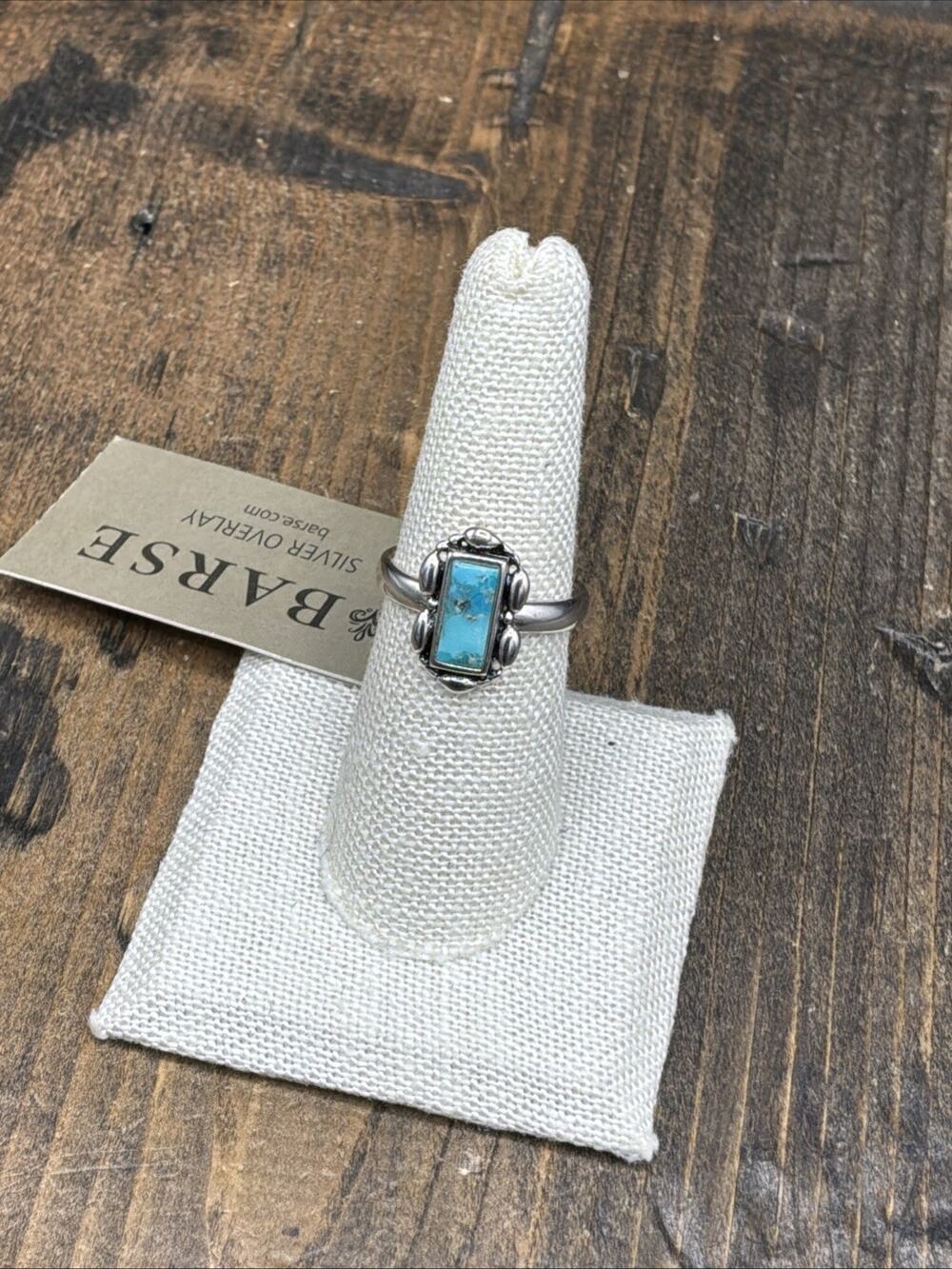 Barse Melrose Ring -Turquoise- Silver- 7.75-NWT
